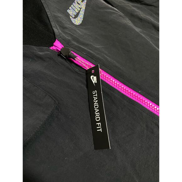 Nike Med Women's Sportswear Icon Clash Romper Black Pink CJ2291-010 AUTHENTIC - Picture 11 of 12